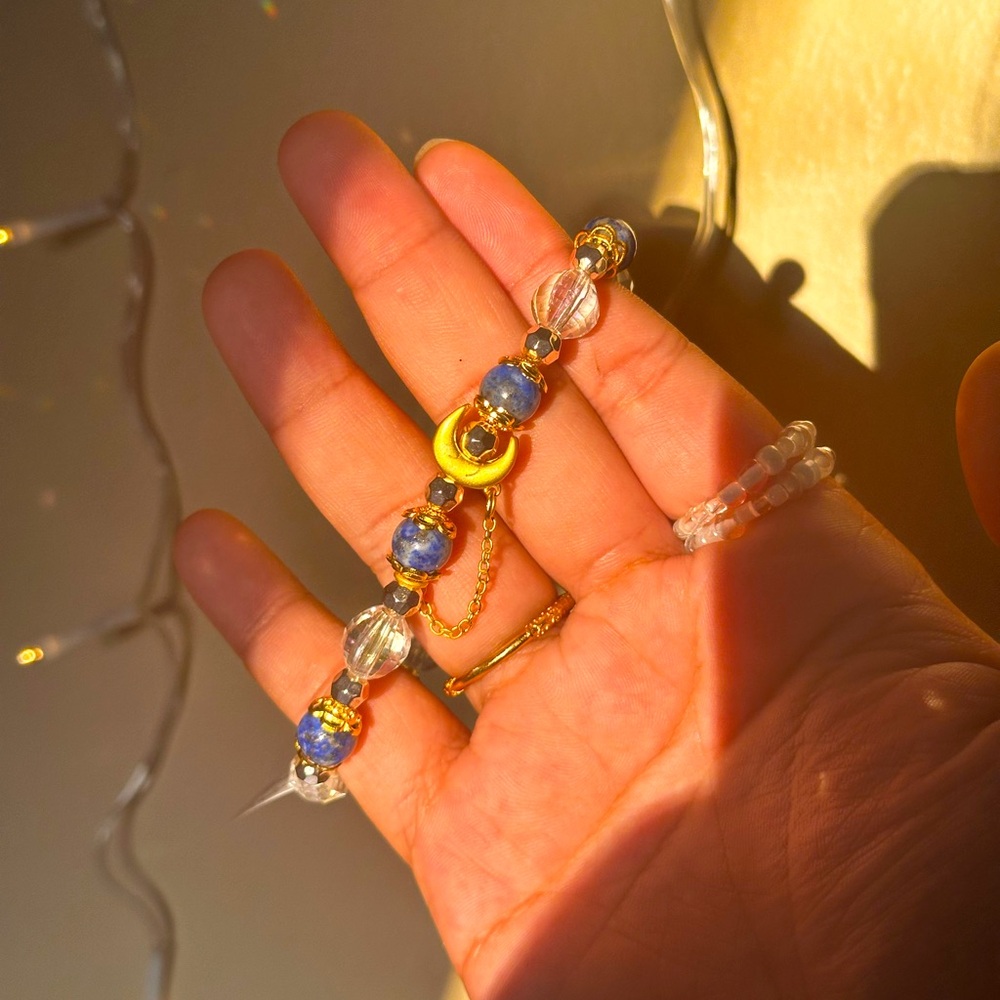 Moon Lapis Lazuli Crystal Bracelet